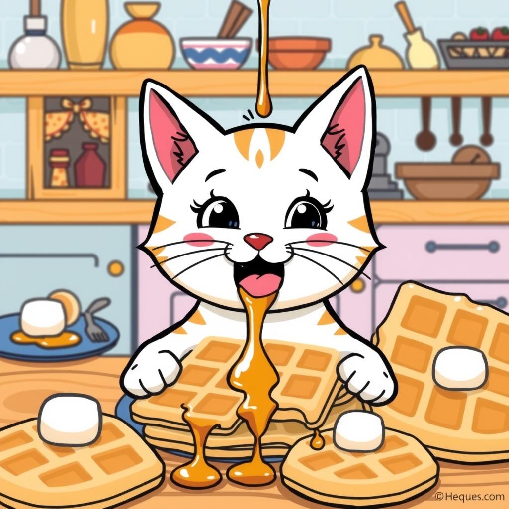 The Waffle-Loving Cat
