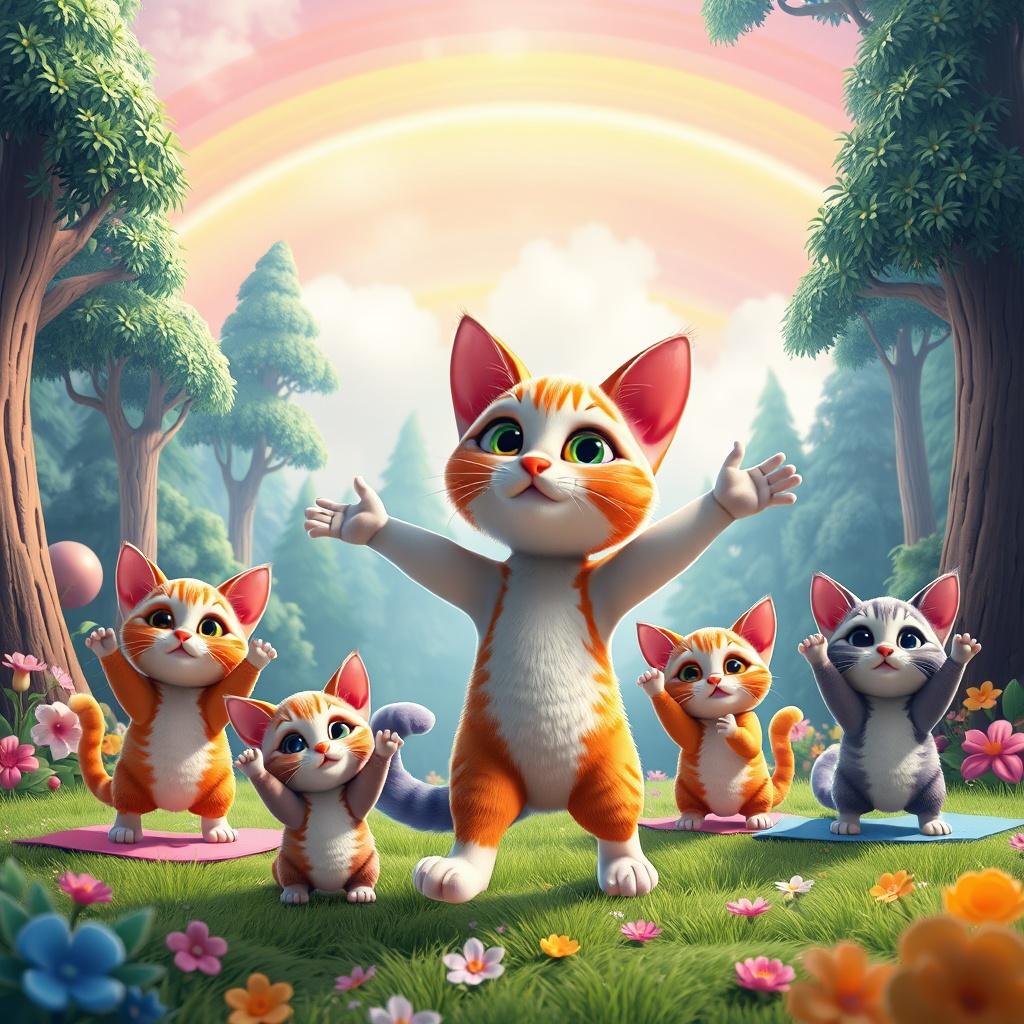 Kitty's Yoga Adventure: Purr-fect Poses for Little Kittens