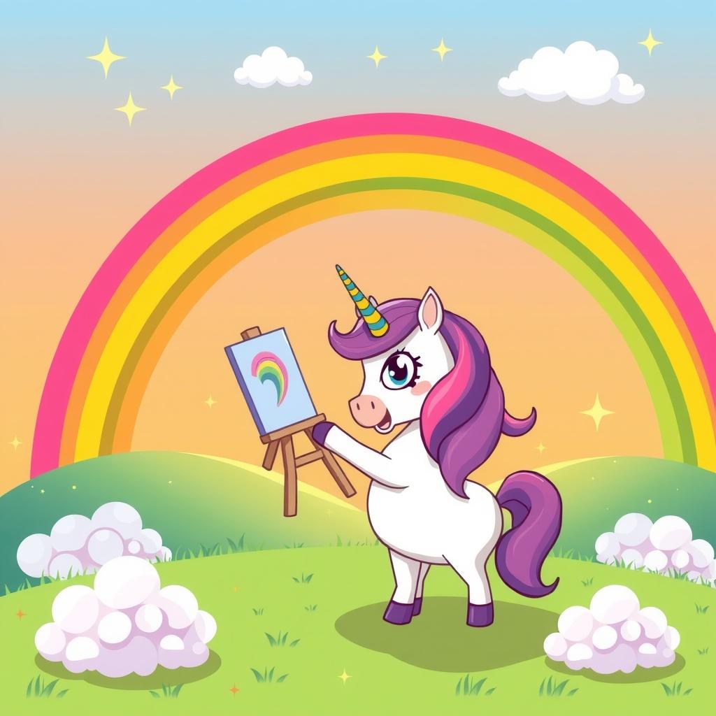 The Unicorn Who Painted Rainbows