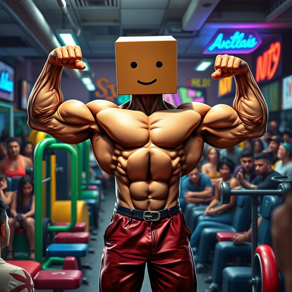The Box Head Bodybuilder