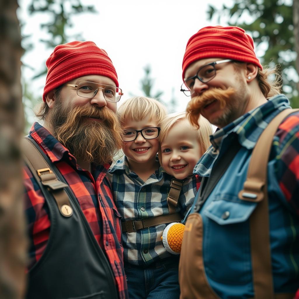 The Age-Swapped Lumberjack Family
