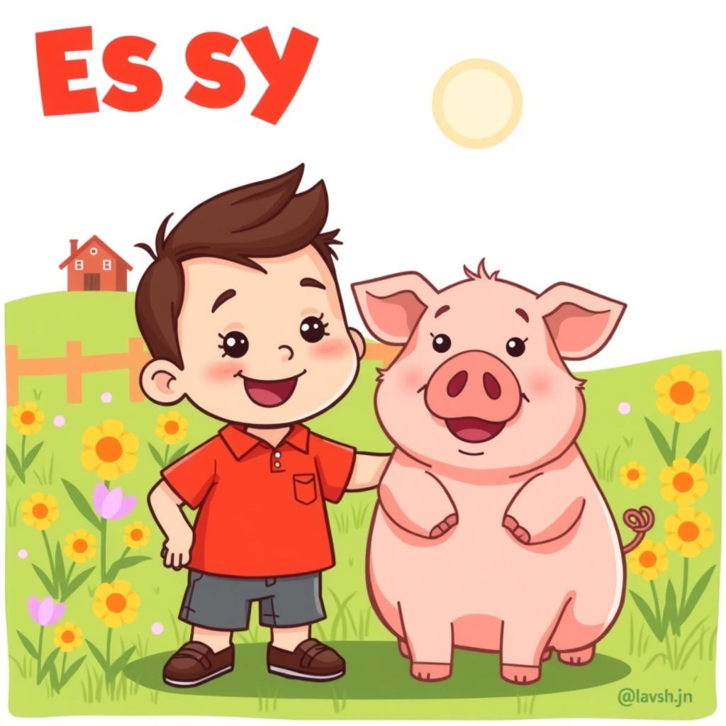 Essy and His Big Pig