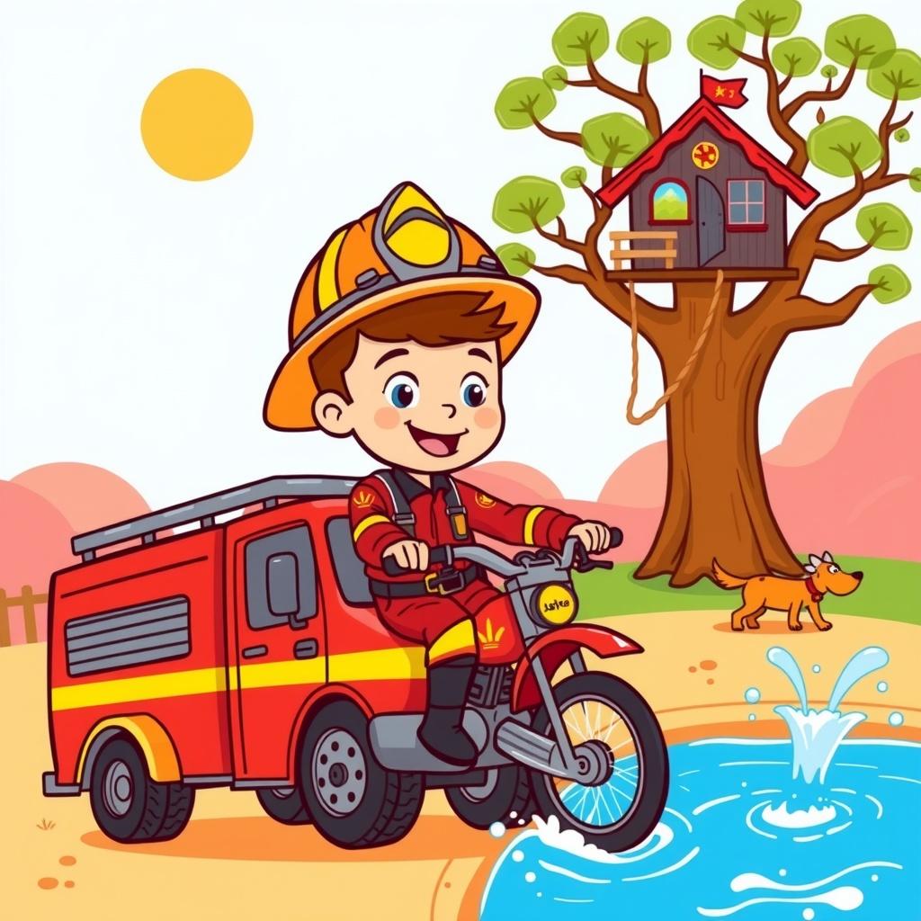 The Adventures of Ayden the Brave Firefighter and Dirtbike Racer