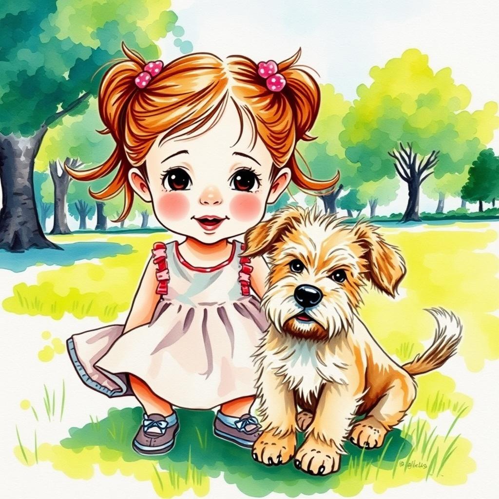 The Little Girl and the Puppy