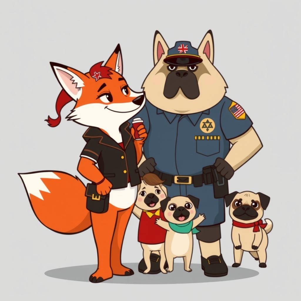 The Communist Fox and the Buff Husky
