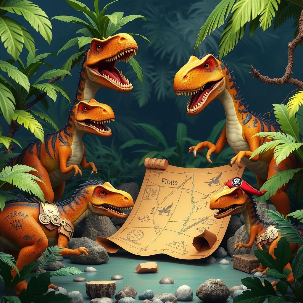Dinosaurs on the Pirate's Treasure Trail