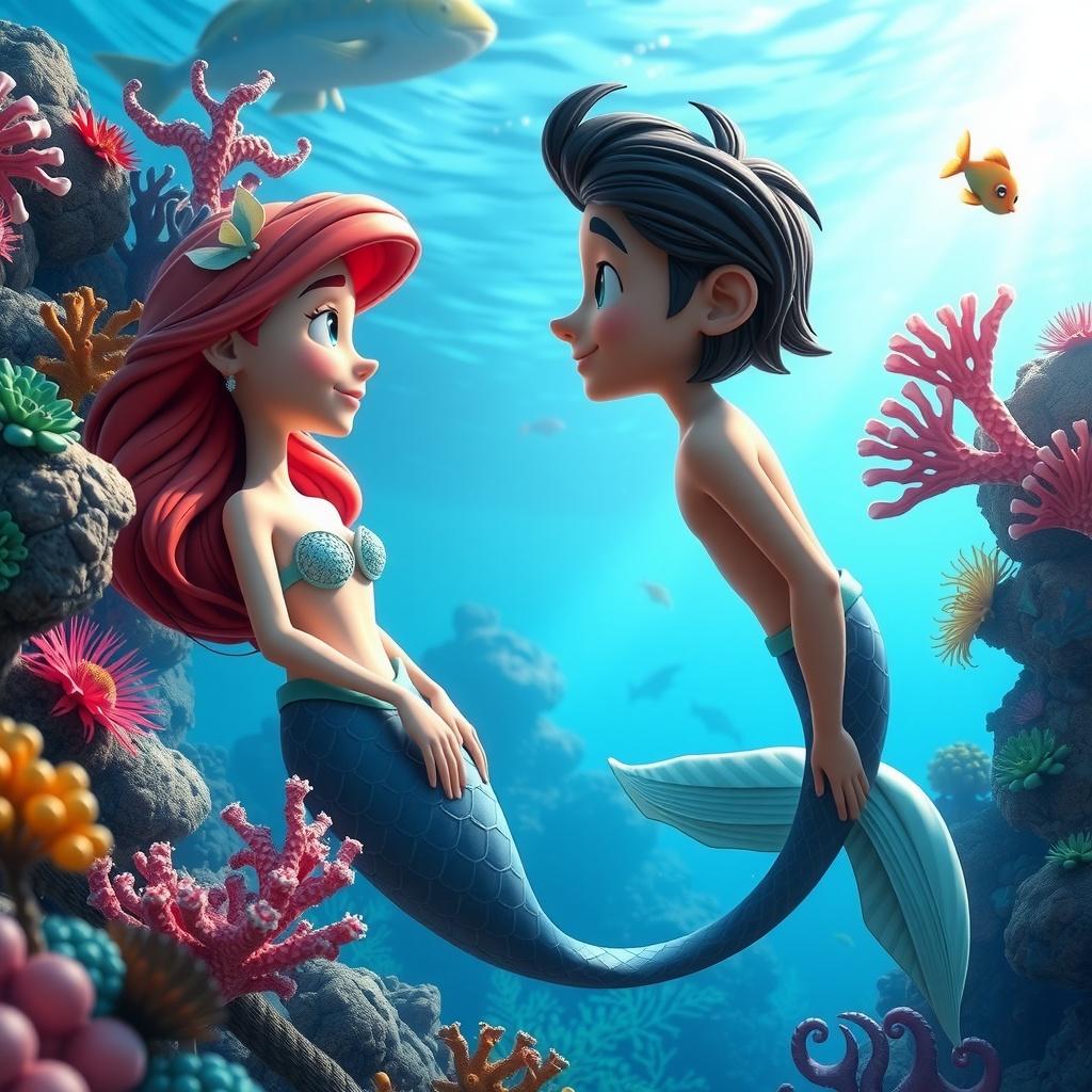 Ocean Dreams: The Tale of a Mermaid and a Human