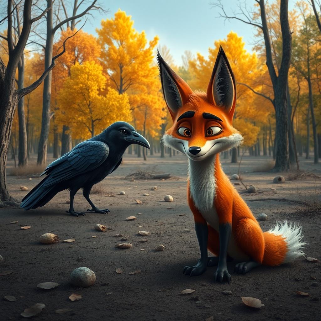 The Clever Fox and the Foolish Crow cover image