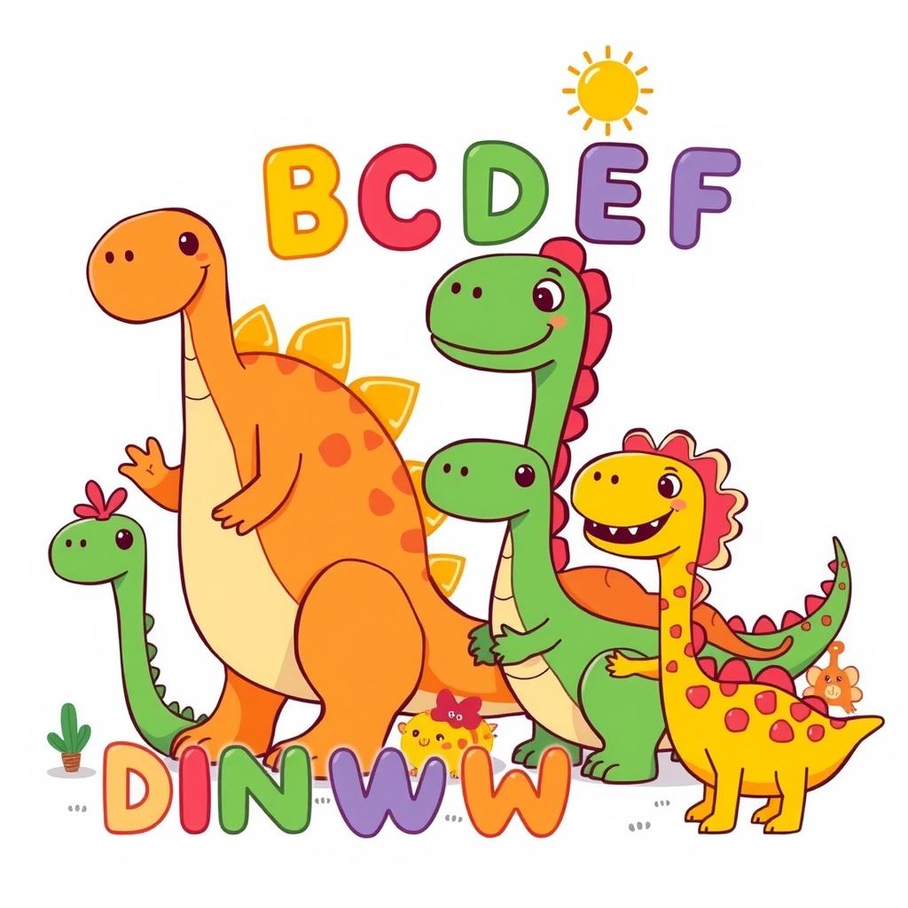 Dinosaur Coloring Book for Learning ABC's