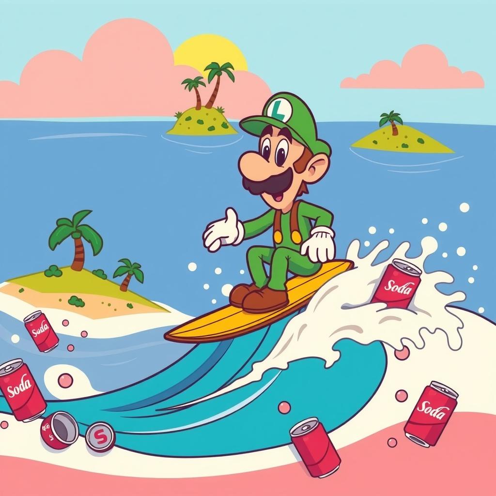Luigi Mountain Dew Super Adventure Island 3