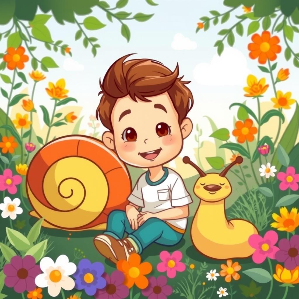 The Boy and His Snail Friend
