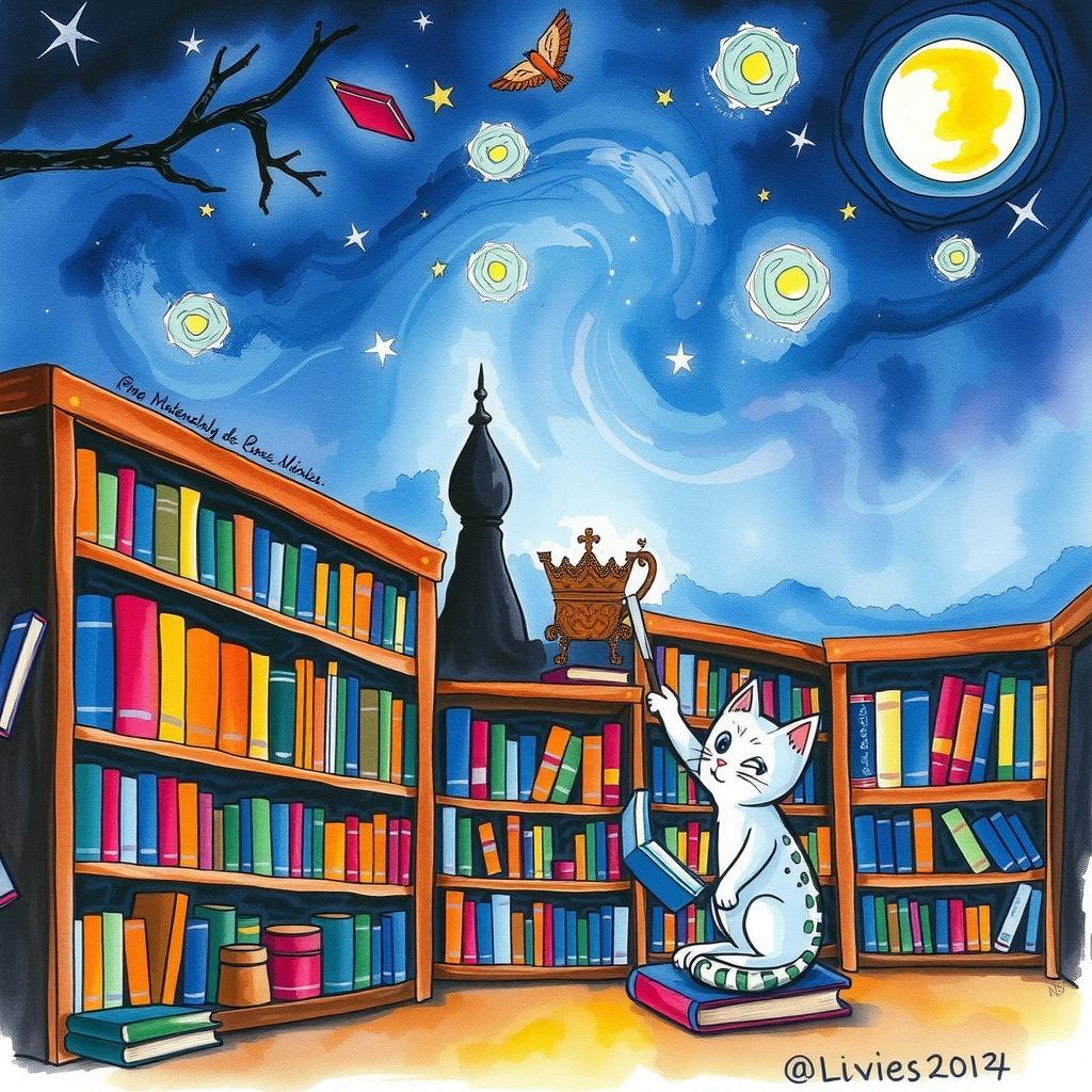 The Moonlight Library and the Cat Who Read Books