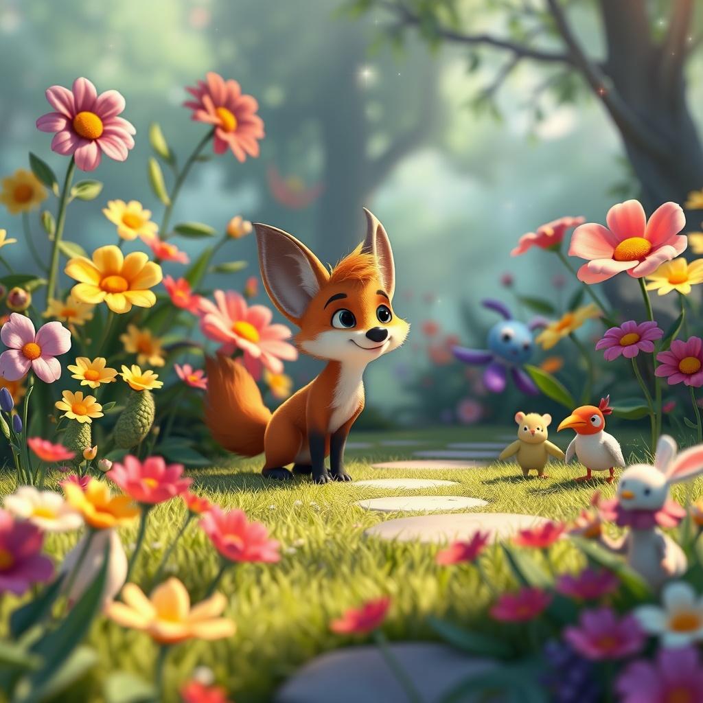 The Curious Little Fox in the Enchanted Forest