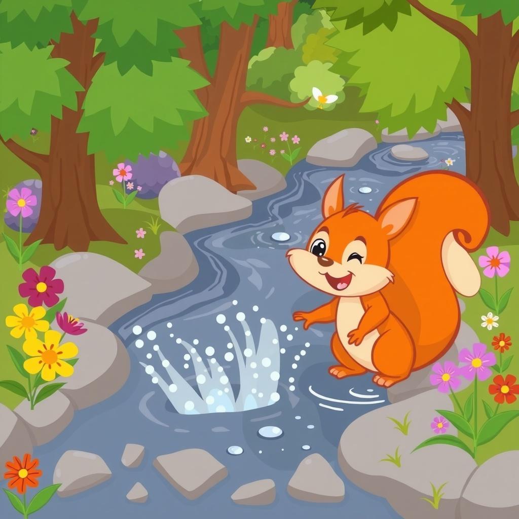 Sammy the Squirrel’s Day in the Sparkling Stream