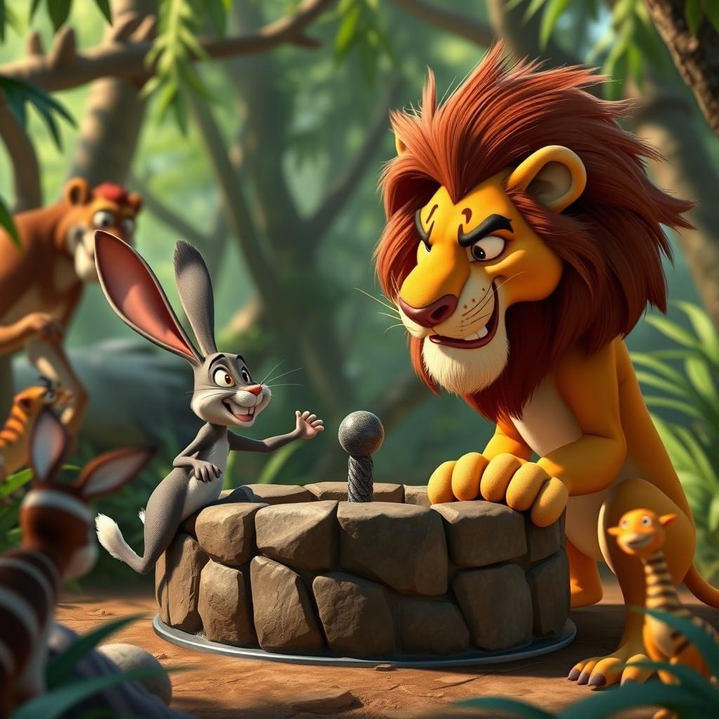 The Clever Rabbit and the Hungry Lion