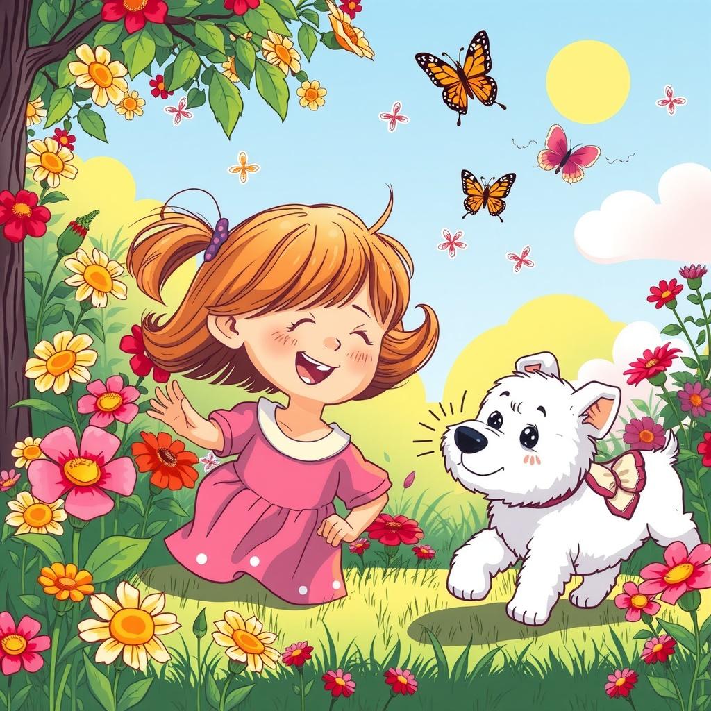 A Little Girl and Her Dog Alfie