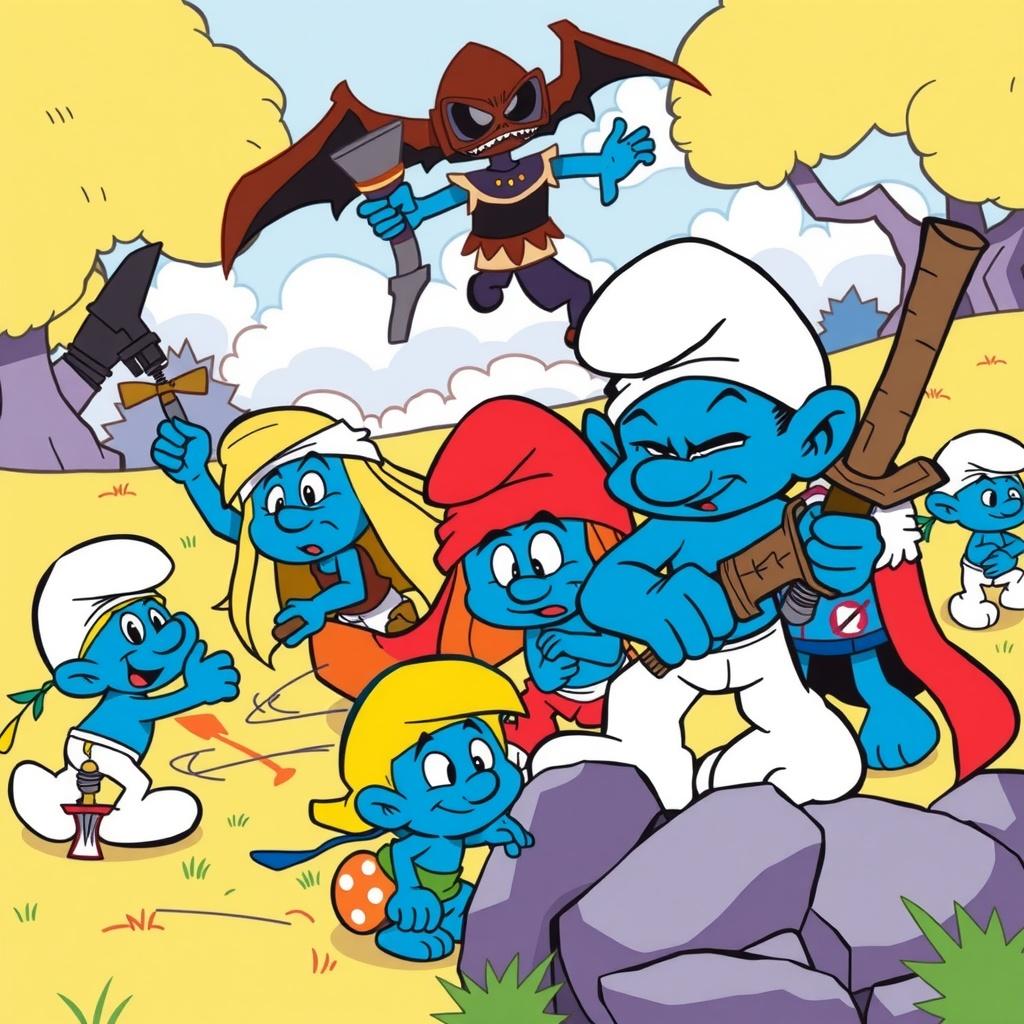 The Smurfs vs. Darth Margo Gru and Noah Jutila