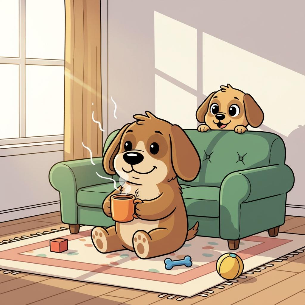 Daddy Dog and Puppy Daughter