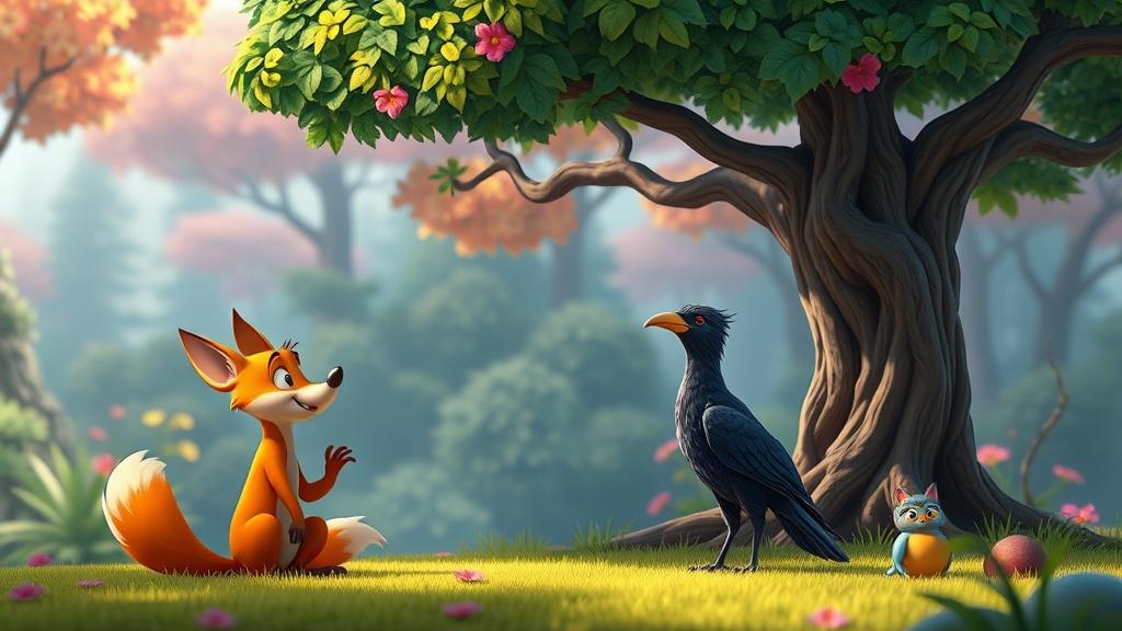 The Cunning Fox and the Foolish Crow cover image