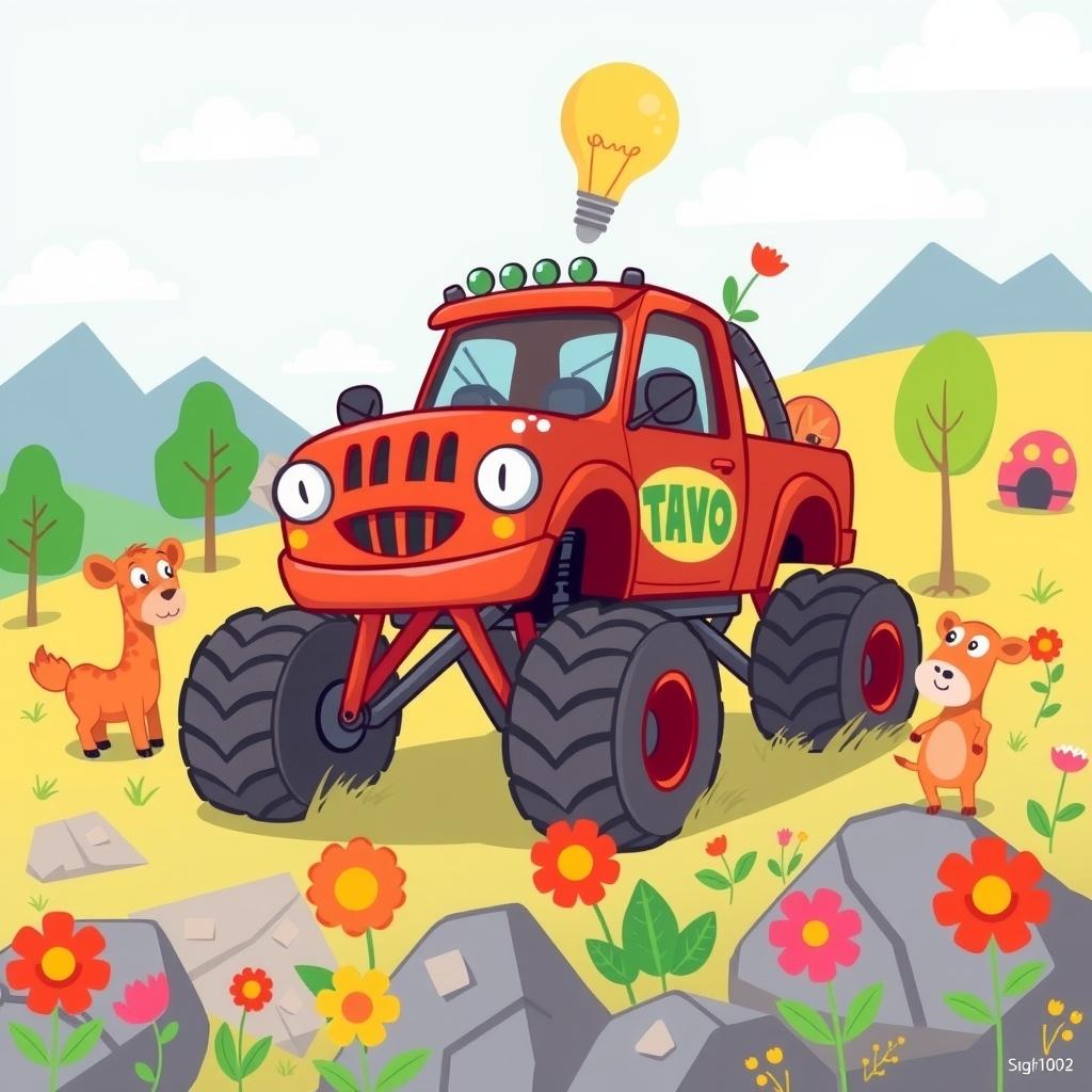 A Red Monster Truck’s Big Day