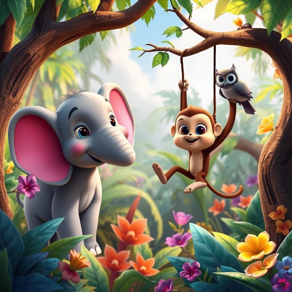 The Brave Little Elephant's First Day