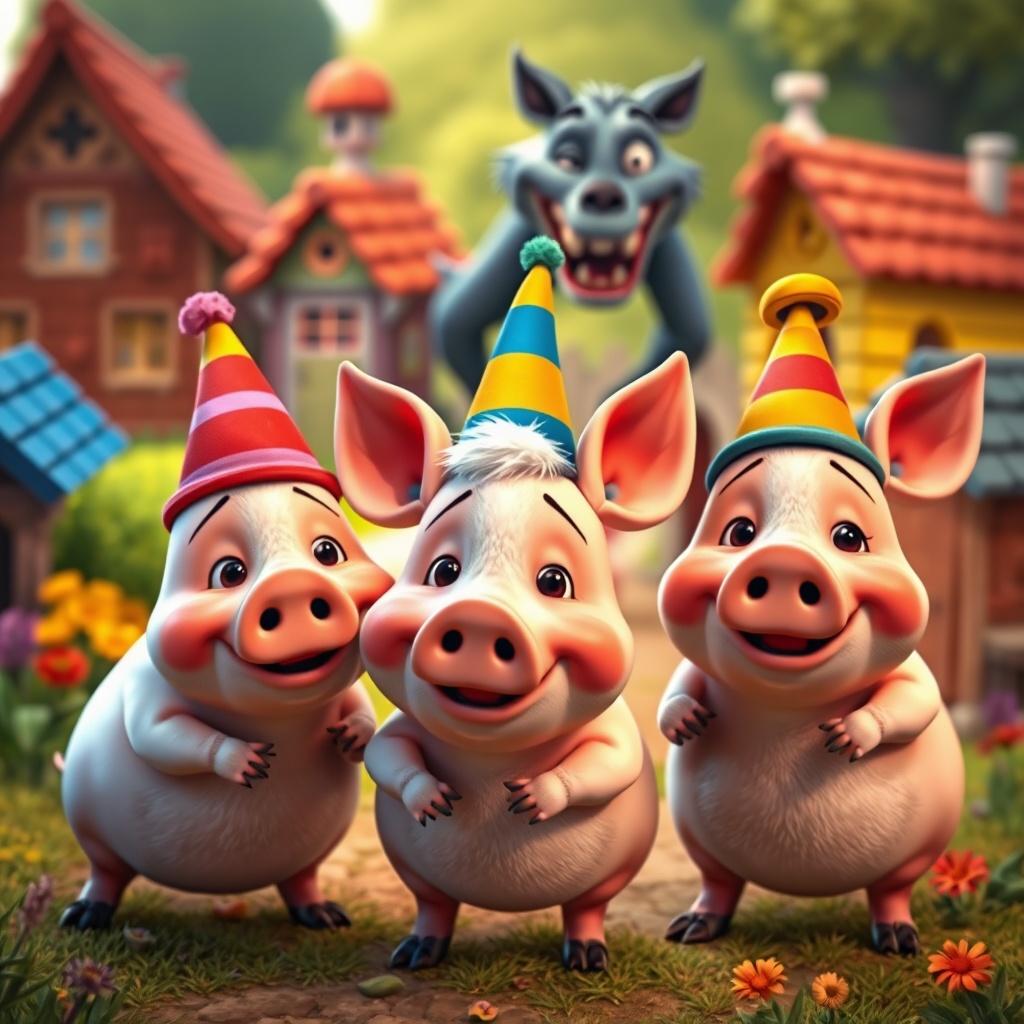 The Clever Pigs and the Cunning Wolf