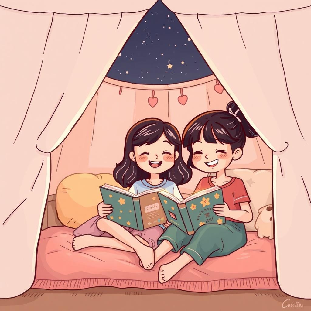 The Sisters' Reading Adventure