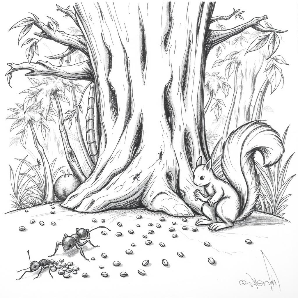 The Little Ant and the Giant Tree