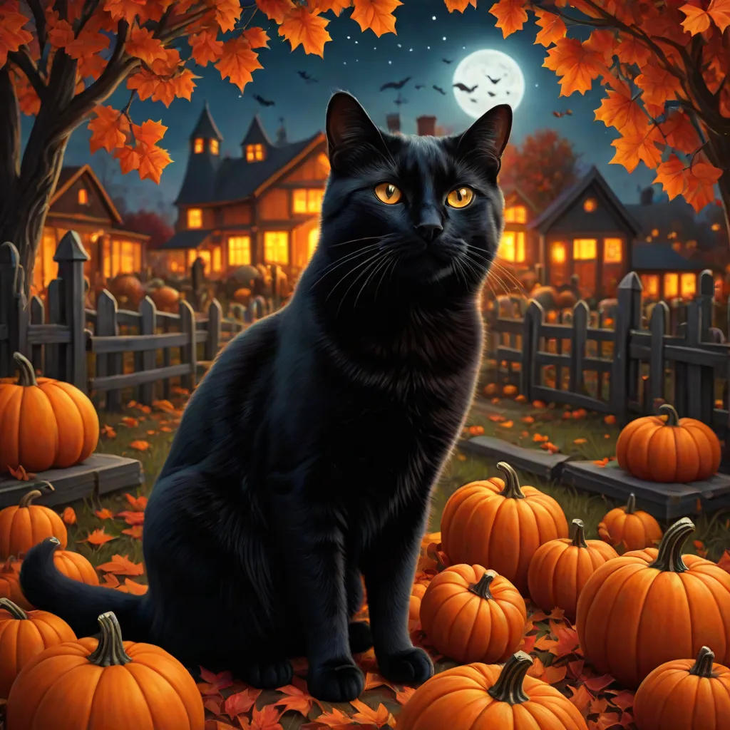 The Enchanted Cat and the Halloween Festival