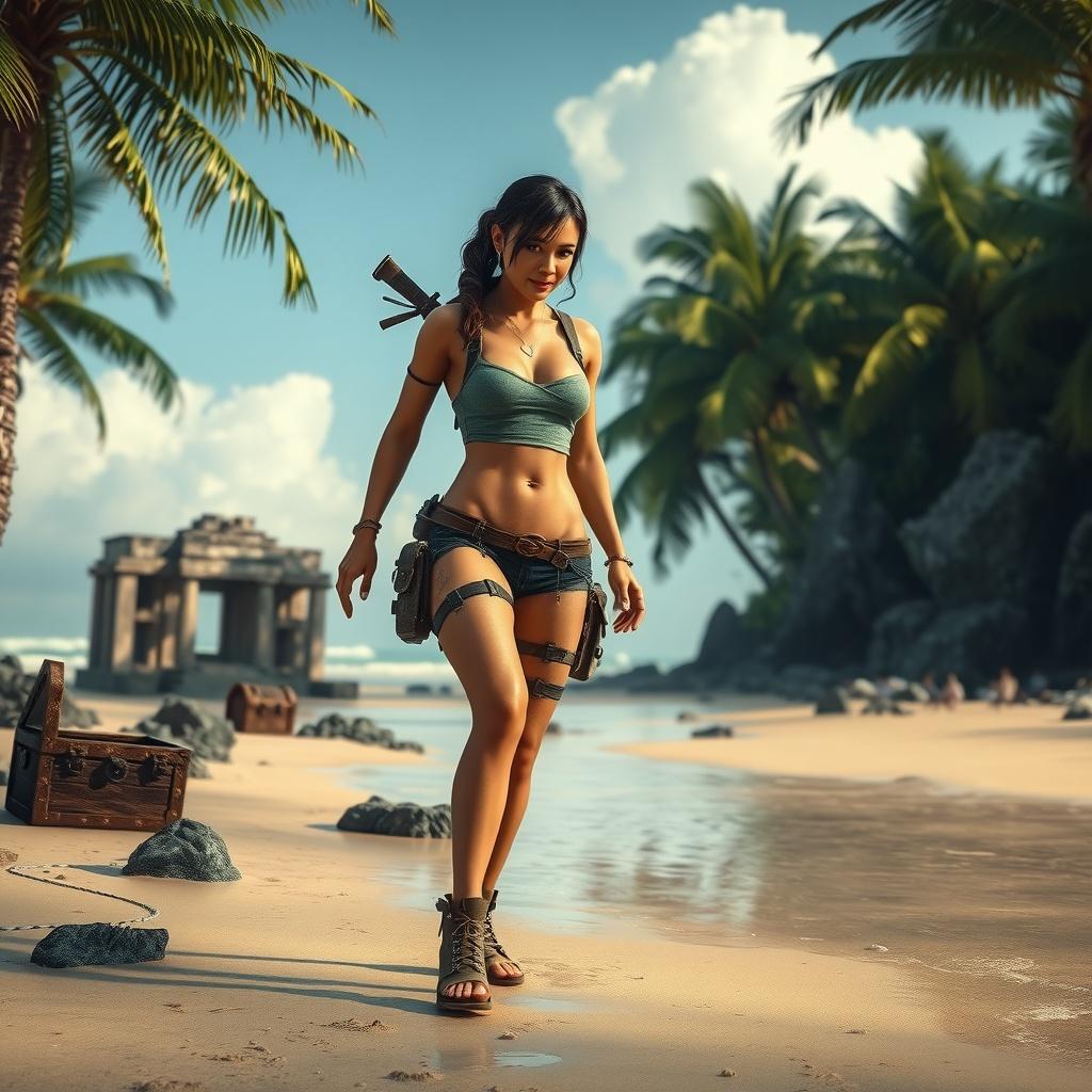 Lara Croft's Beach Adventure