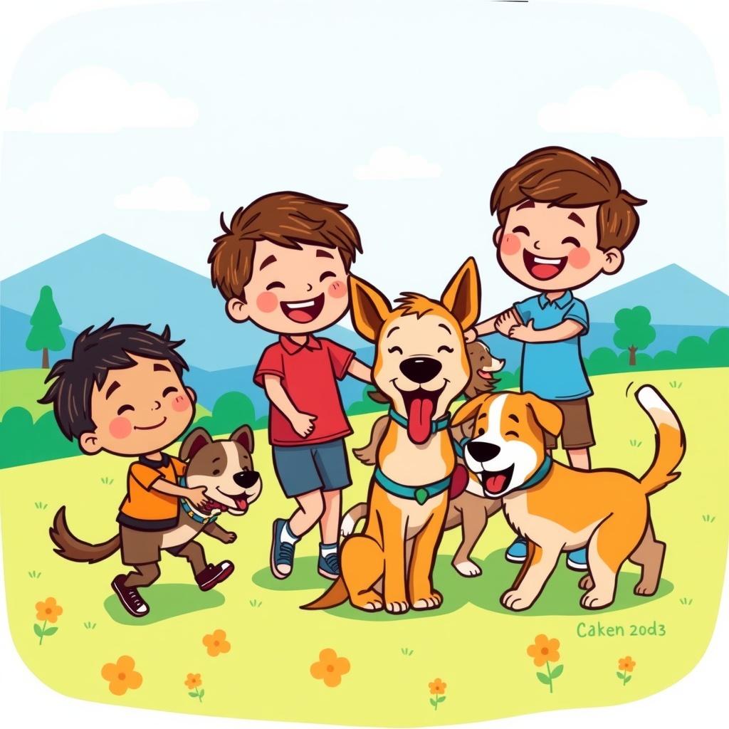 The Adventure of Kids and Their Furry Friends