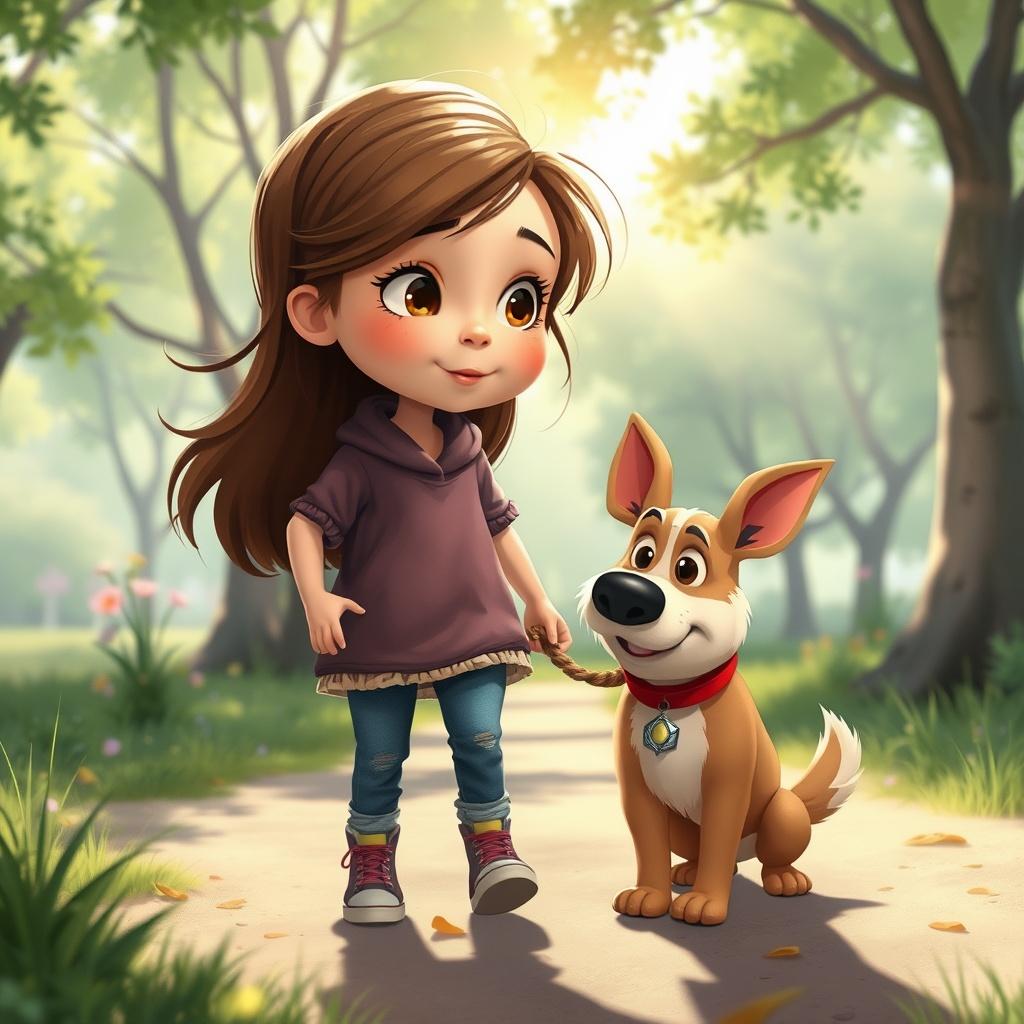The Girl and the Scruffy Mutt