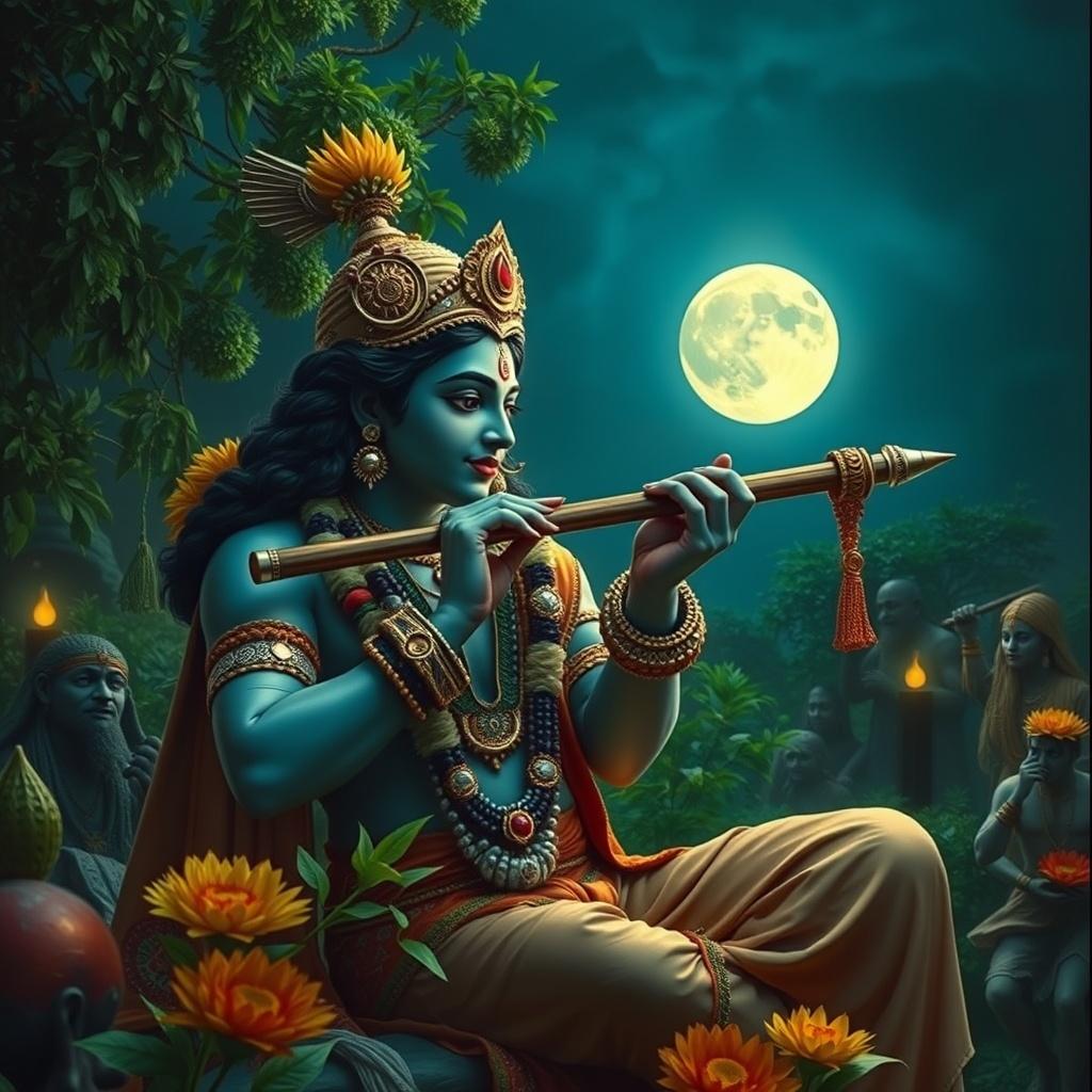 The Enchanting Night in Vrindavan