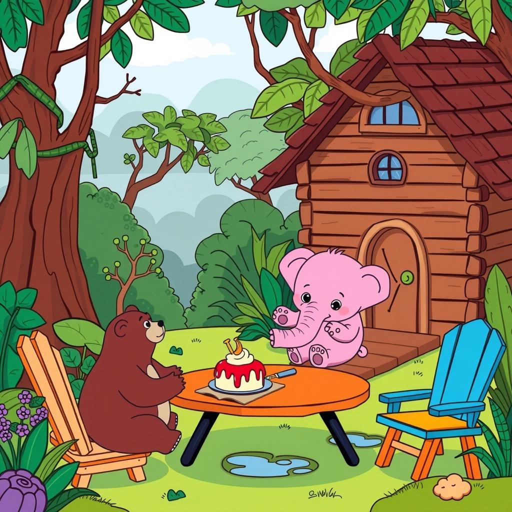The Pinky Elephant and the Three Bears