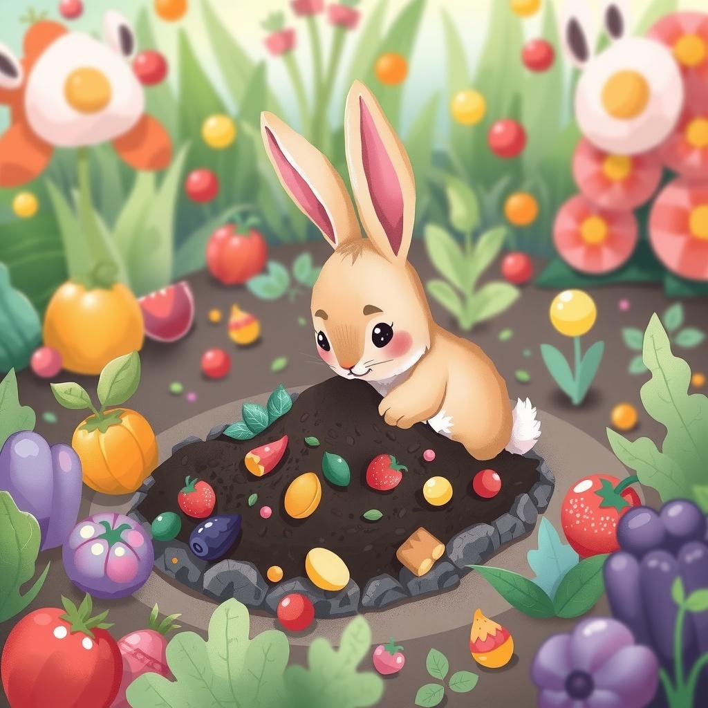 The Curious Bunny's Compost Adventure