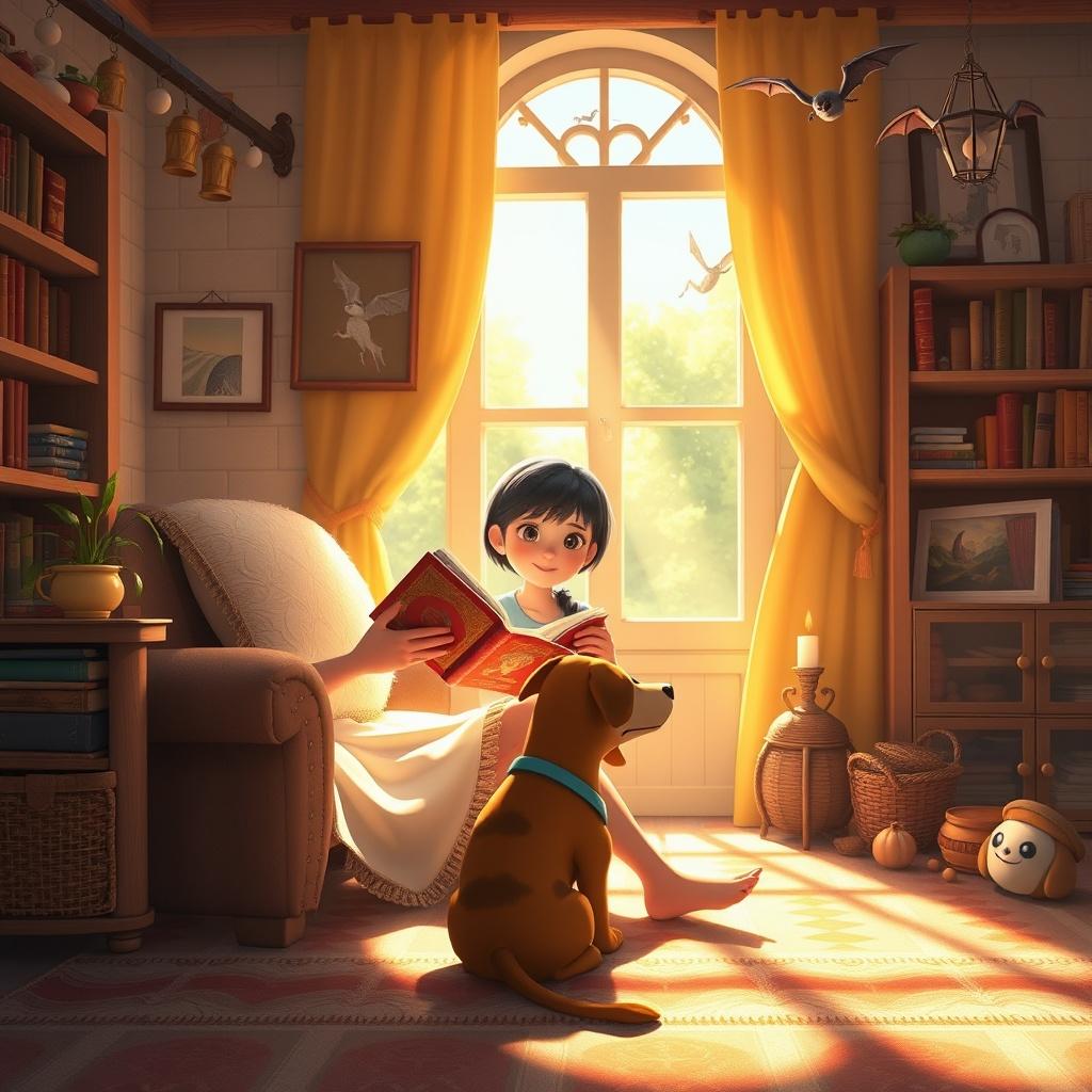 Mimi and Biscuit Reading