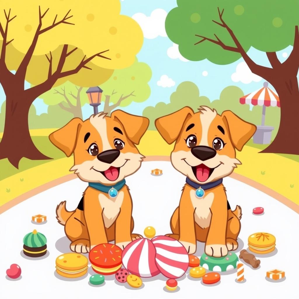 Puppies' Treat Hunt
