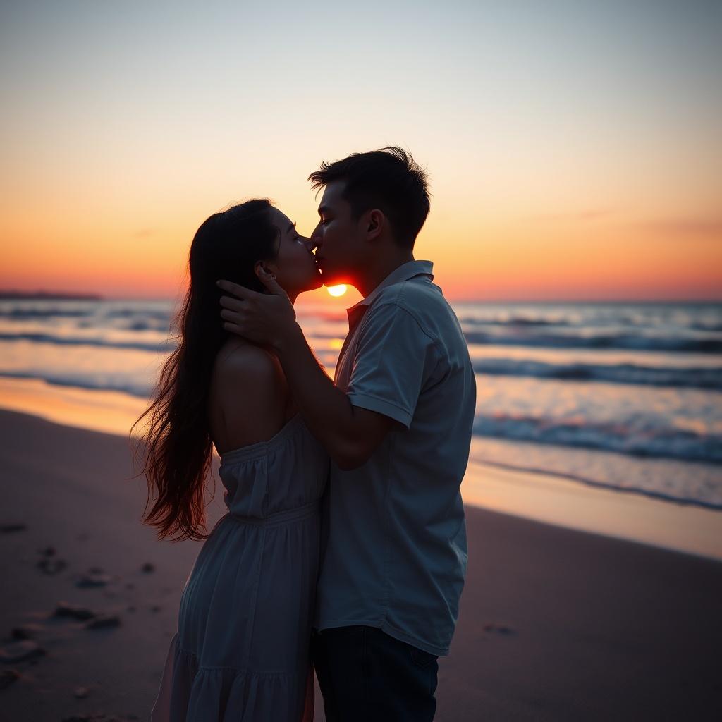 The First Kiss by the Shore