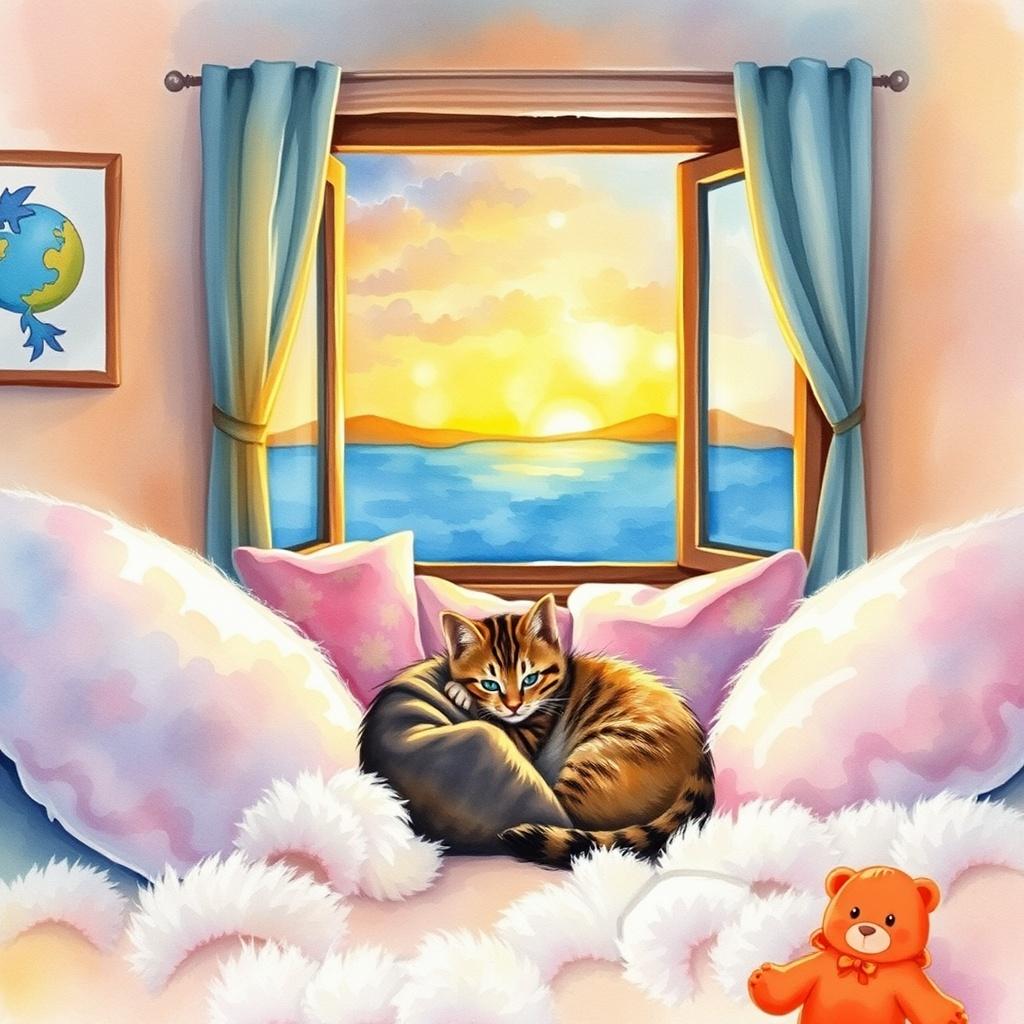 The Sleepy Kitten's Journey
