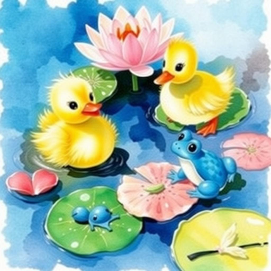 The Lonely Blue Frog and the Cheerful Duckling
