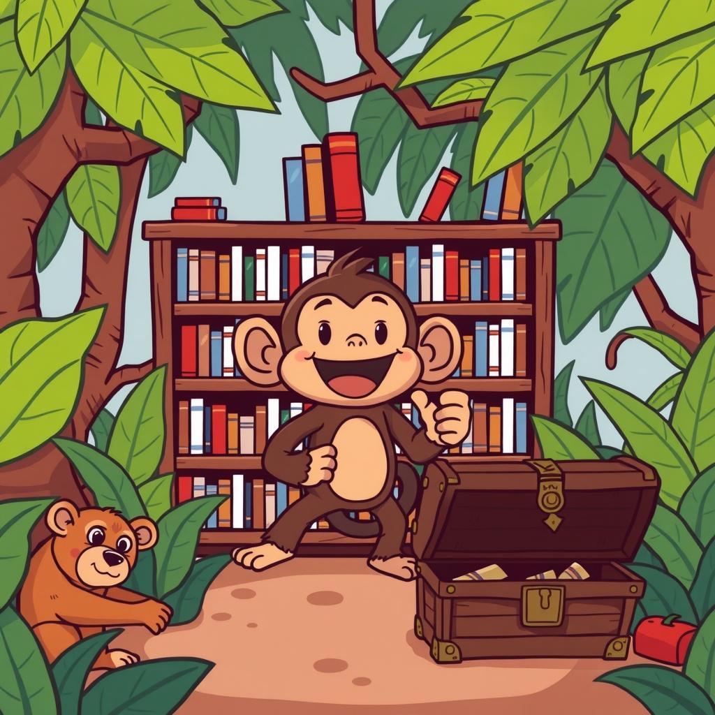 Olivia, Luca, and the Library Monkey