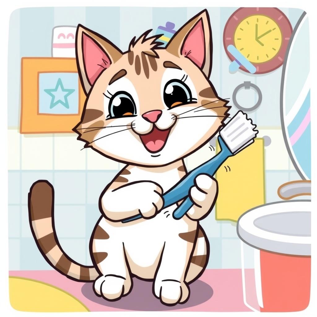 The Feline Brushing Adventure