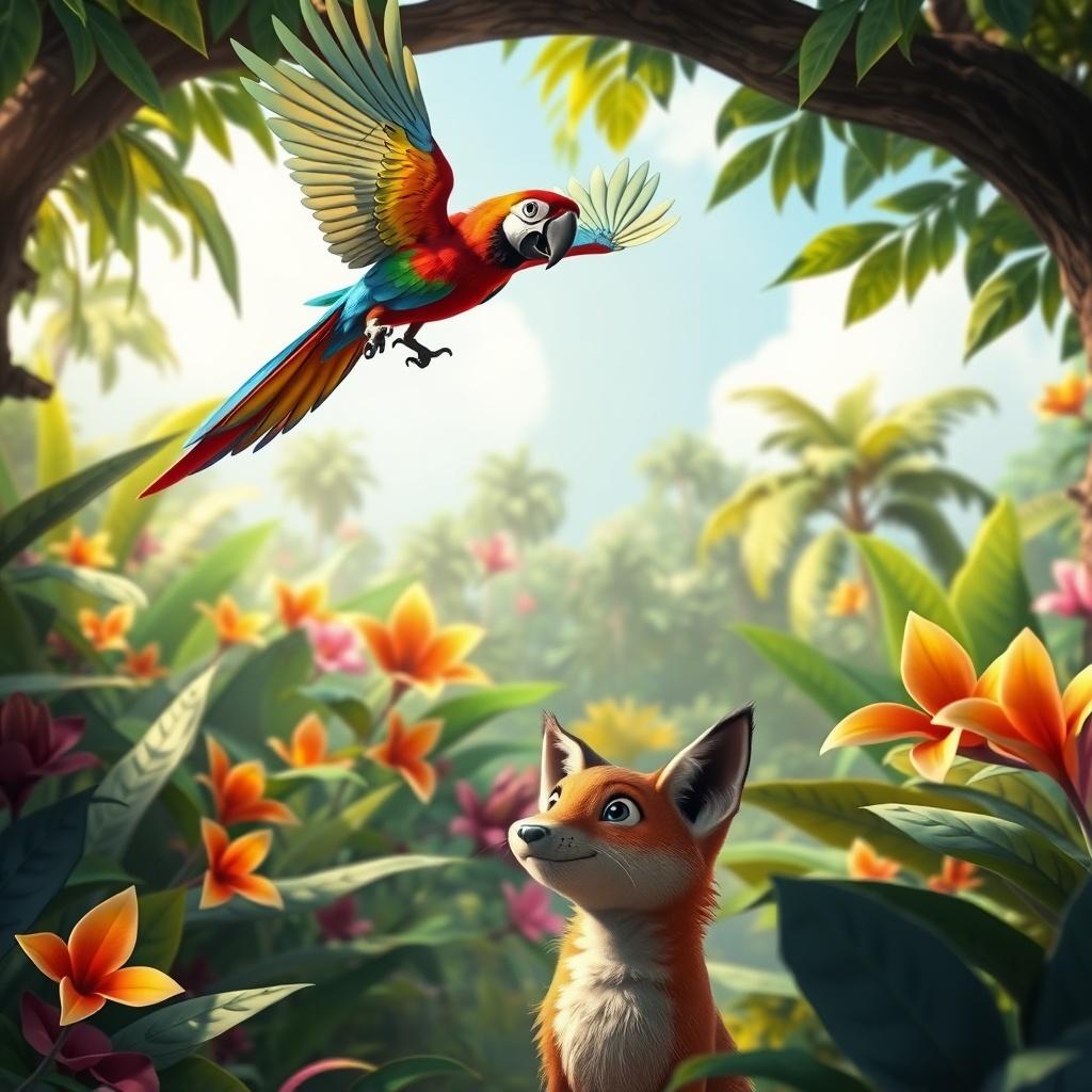 The Boastful Parrot and the Towering Tree