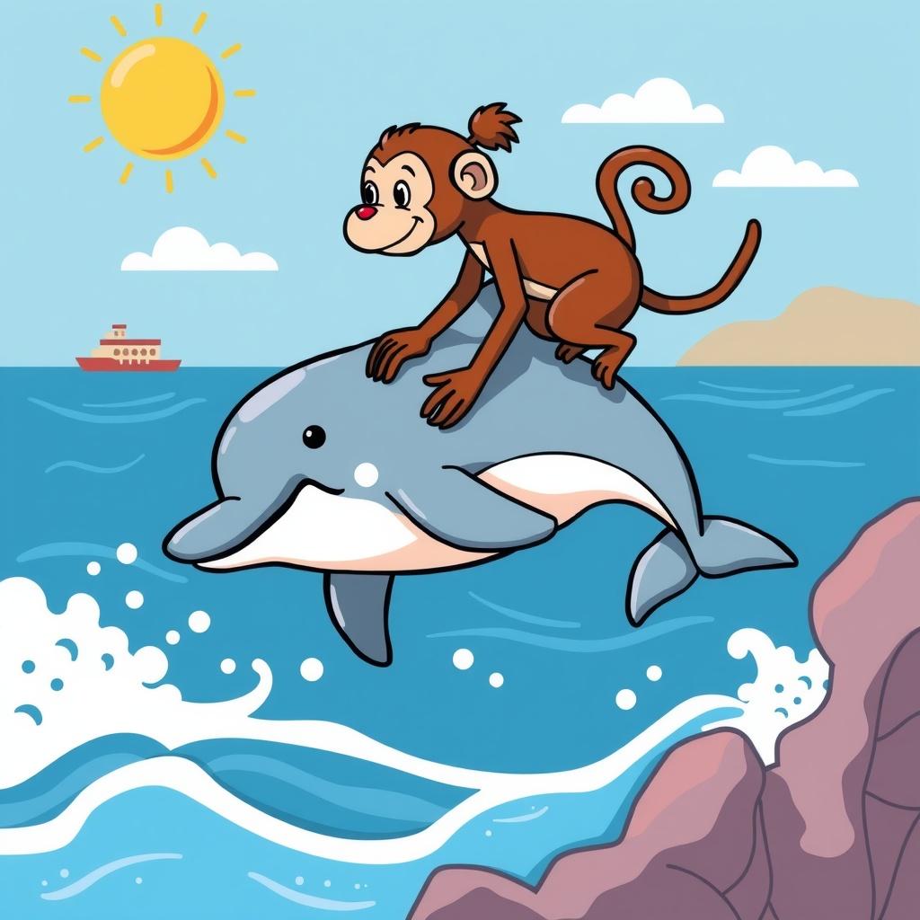 The Clever Dolphin and the Foolish Monkey