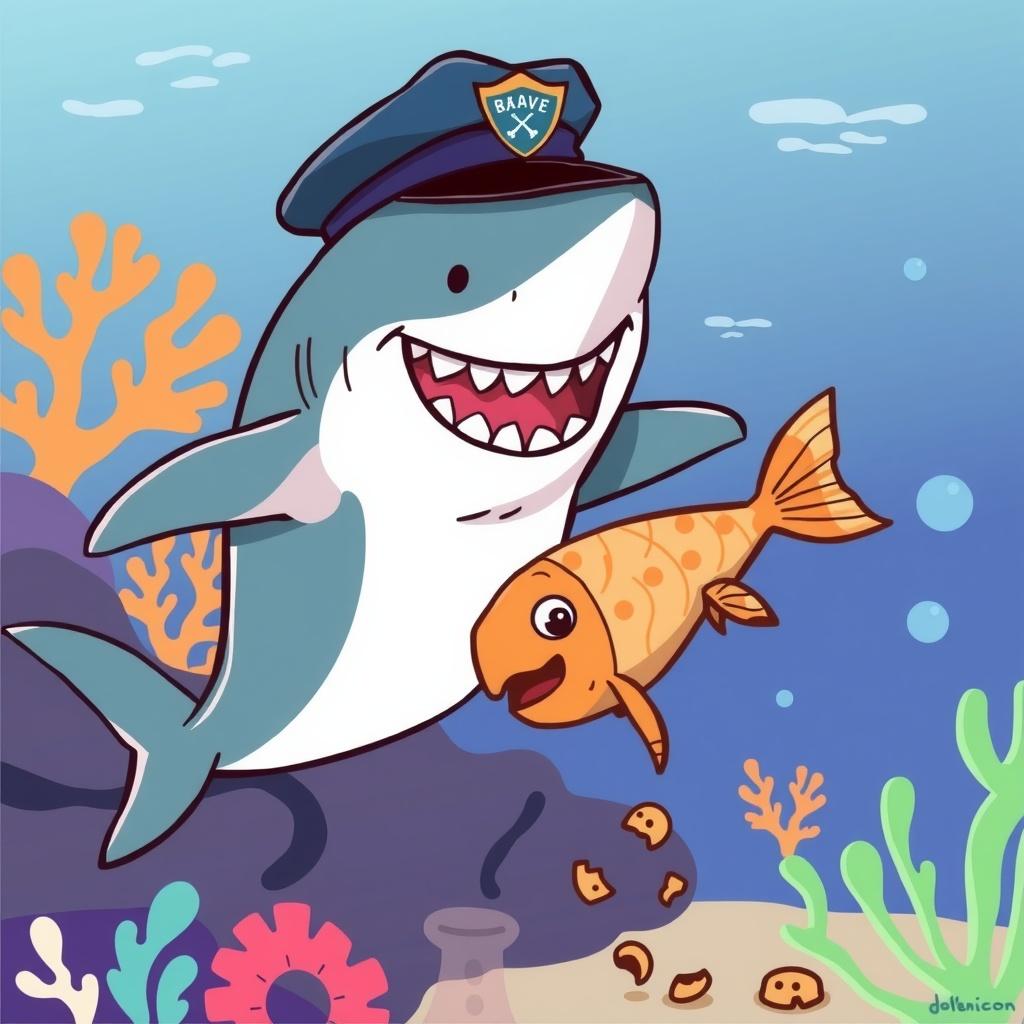 Police Sharky and the Case of the Missing Coral Cookies