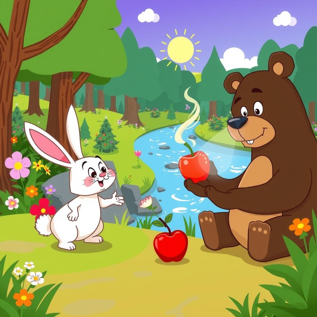 The Cunning Rabbit and the Greedy Bear