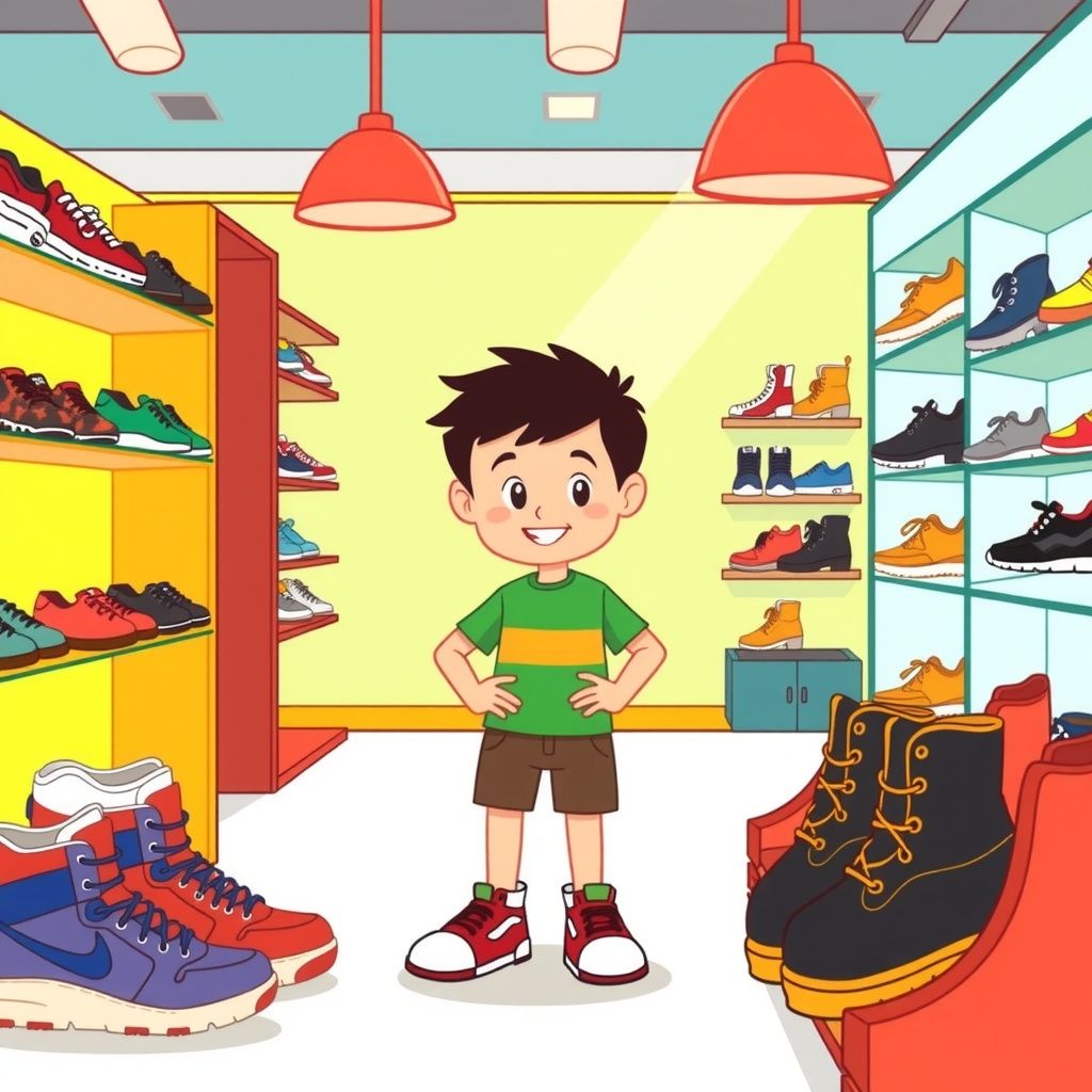 The Boy and His Worn Shoes