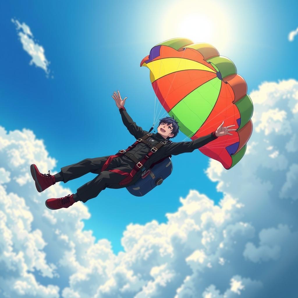 Under the Multicolored Parachute