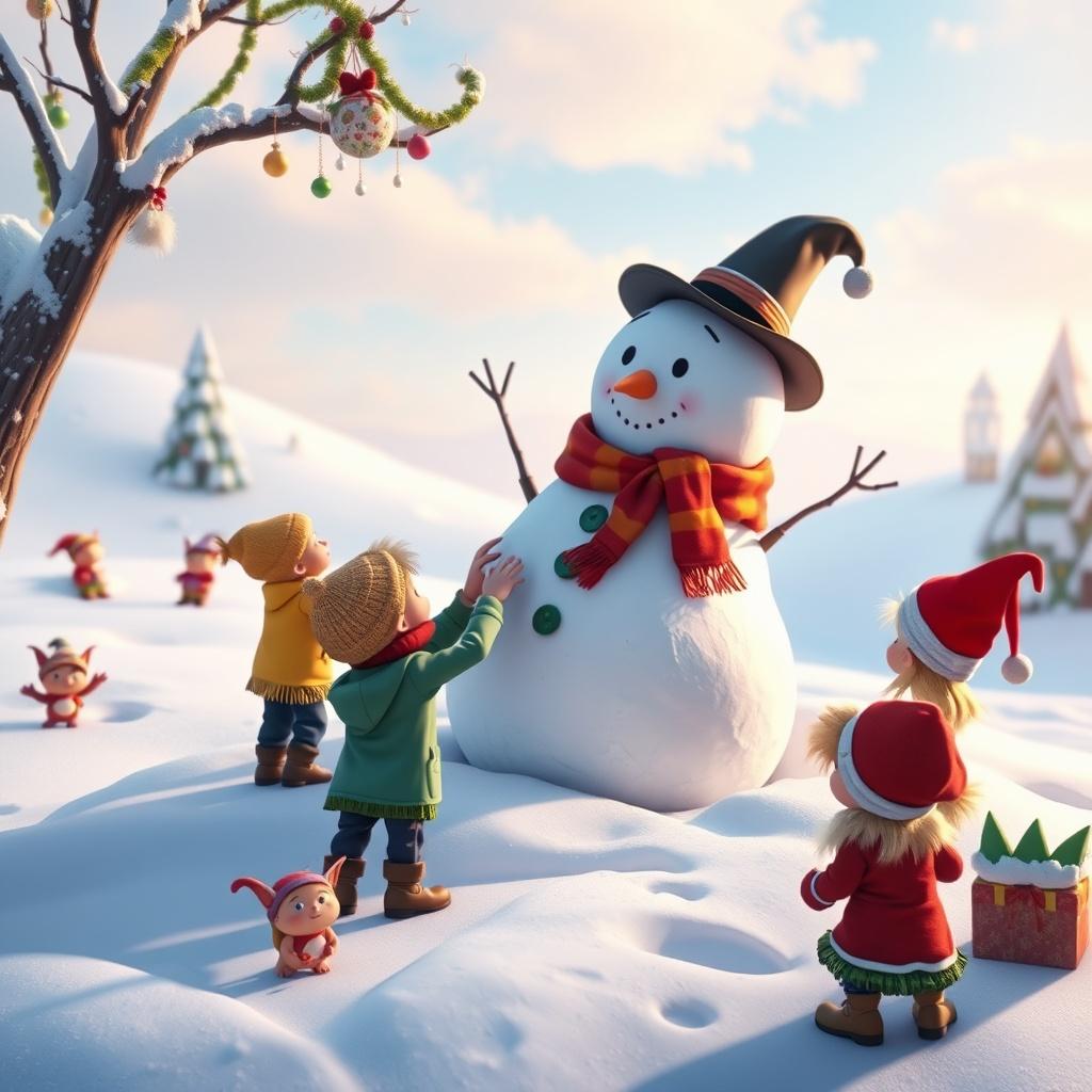 The Snowman at the North Pole