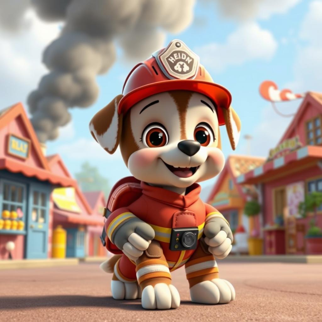 Palle the Brave Firefighter Pup